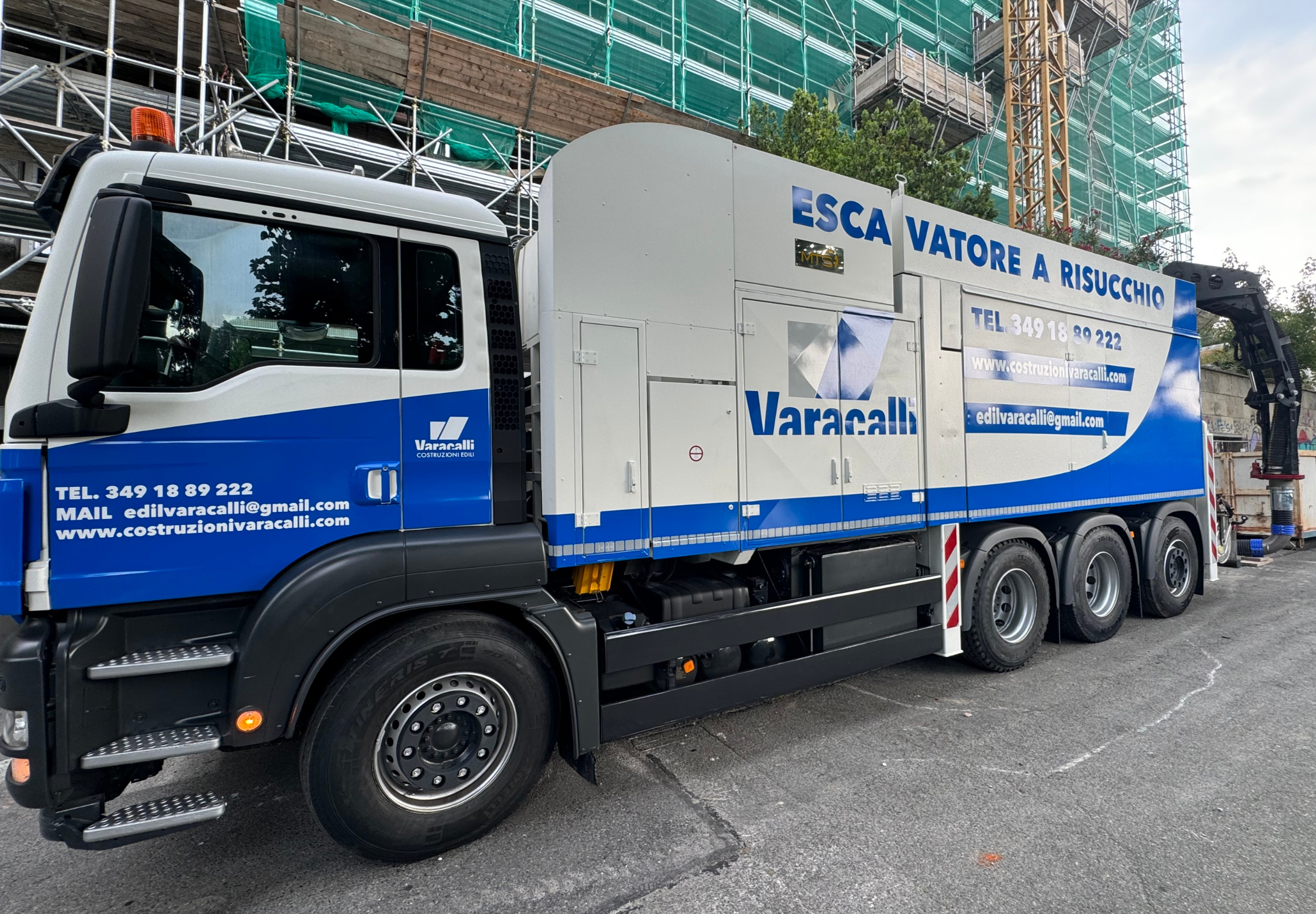 Saugbagger unseres italienischen Kunden Costruzioni Varacalli s.r.l