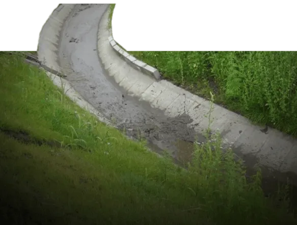 Ein Regenwasserkanal als Symbolbild für Kanalsanierung.